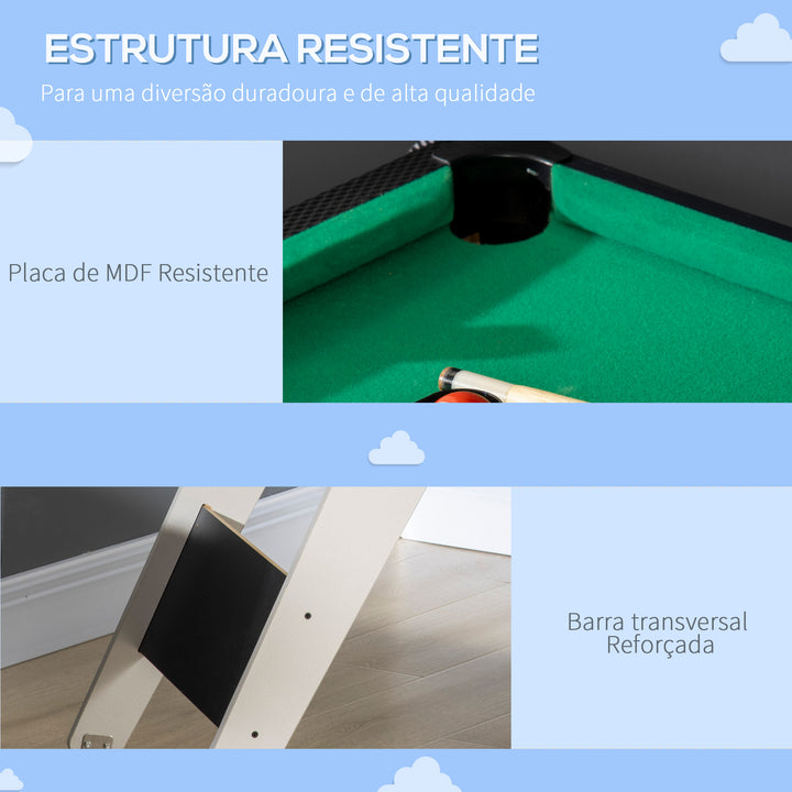 Mesa Multi Jogos para Crianças acima de 7 Anos Mesa de Jogos 6 em 1 com Rodas Bilhar Matraquilho Ping Pong Lançamento de Anéis Hóquei no Gelo e Air Hóquei 120x88x79cm Multicor