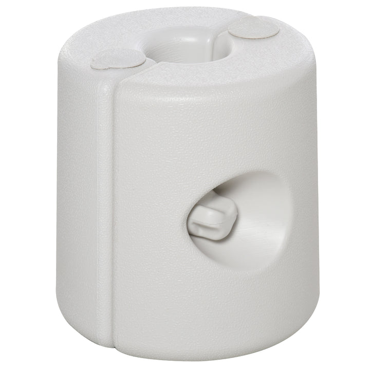 Conjunto de 4 Pesos para Tendas Dobráveis Suportes Enchíveis com 9 kg de Água Pesos para Tendas com Maçanetas de Fixação Ø22/24x25 cm Branco