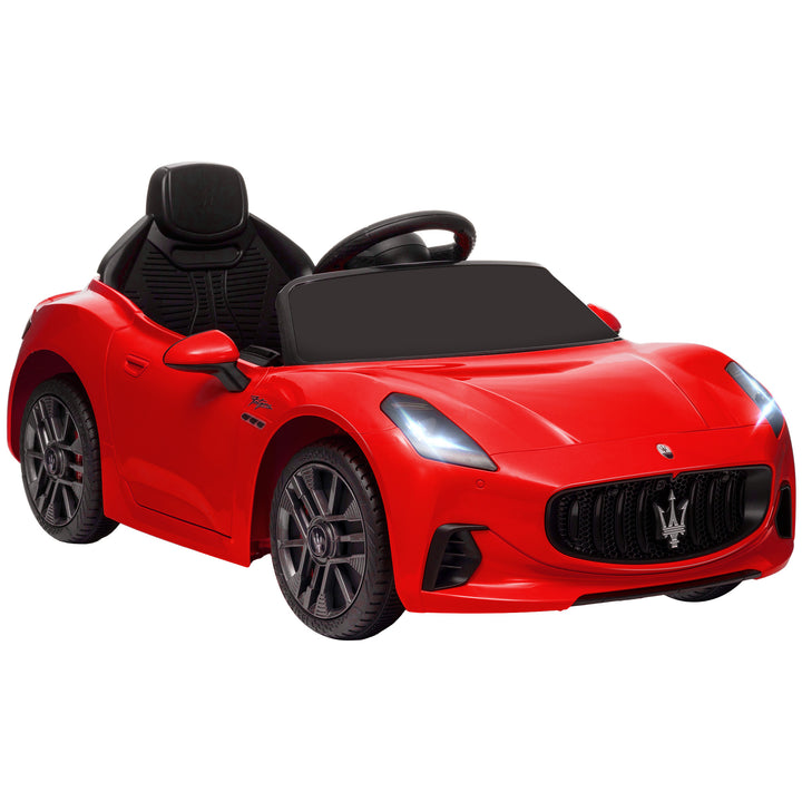 Carro Elétrico para Crianças acima de 3 Anos Carro Maserati Gran Turismo Folgore Carro Elétrico com Bateria 12V Controlo Remoto Faróis Buzina e Música MP3 98x59x43 cm Vermelho
