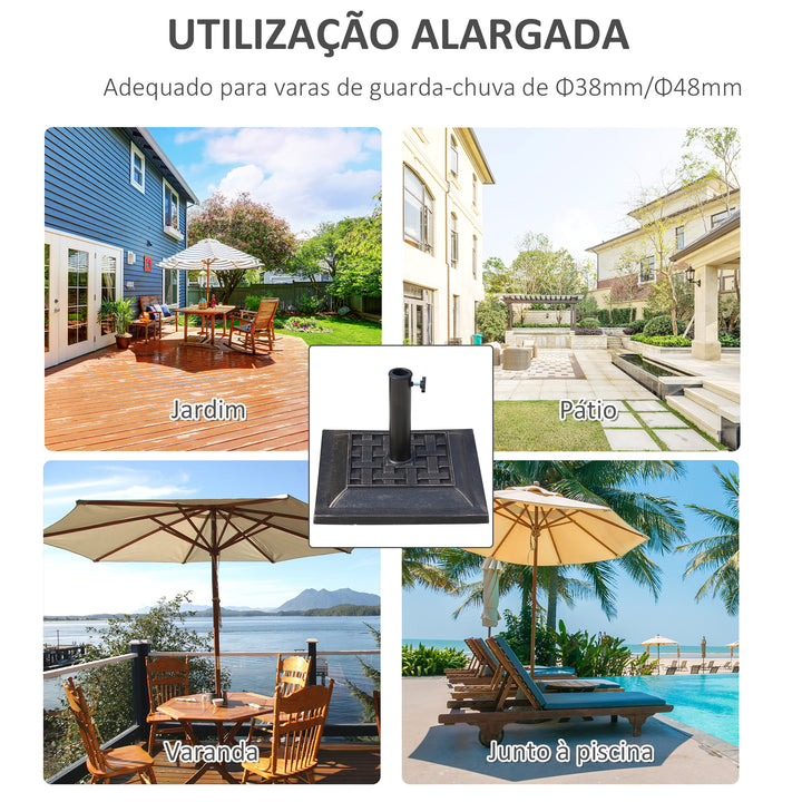 Base guarda-sol Resina Bronze 44 x 44 x 33 cm