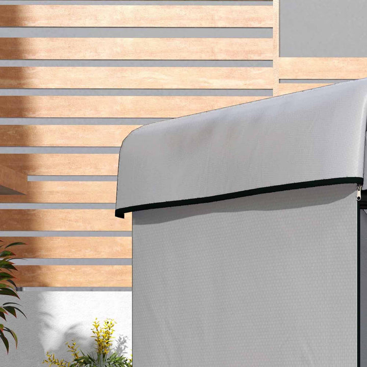 Capa Protetora para Baloiço de Jardim de 3 Lugares 215x155x150 cm Impermeável com Fecho de Correr Cobertura para Móveis de Exterior Cinzento Claro