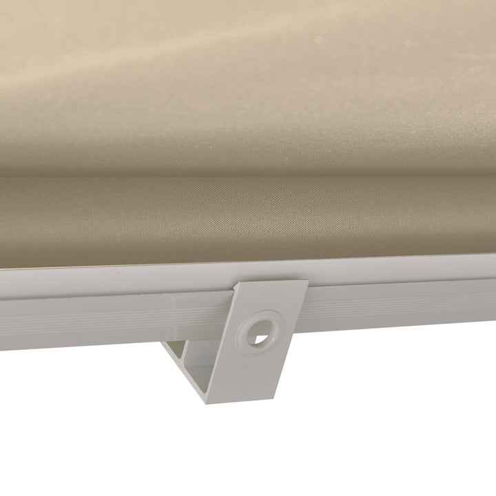 Toldo Manual de Alumínio Retrátil Toldo de Fachada para Exterior com Ângulo Ajustável Impermeável e Tecido de Poliéster 180x70 cm Bege