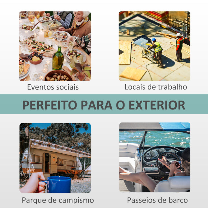 Pia ao ar livre portátil com tanque de água 17L Toalheiro Roda 51x33,5x103