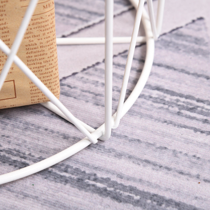 Conjunto de 2 Mesinhas de Centro Industrial Mesa de Apoio Metálica para Sala de estar