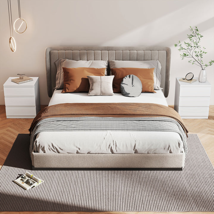 Cómoda com 3 Gavetas com Fecho Suave Cómoda para Quarto Sala de Estar Escritório Estilo Moderno 45x40x52,8 cm Branco