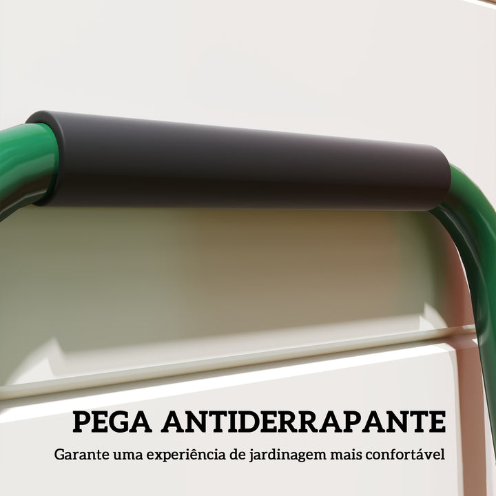 Arejador de Relva com com 5 Espigões Arejador de Relva Manual com Cabo Antiderrapante para Jardim e Cuidado do Relvado 30x4x94 cm Verde Escuro