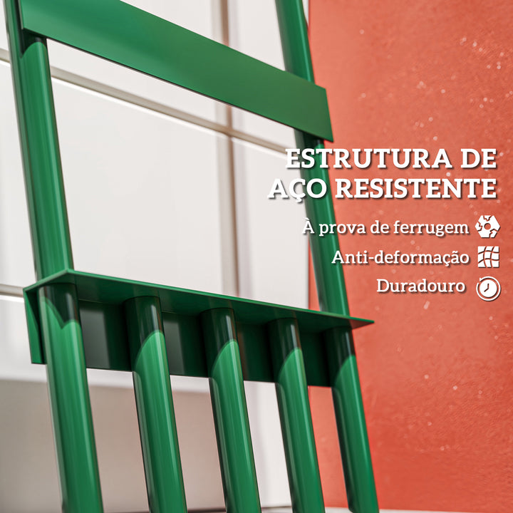 Arejador de Relva com com 5 Espigões Arejador de Relva Manual com Cabo Antiderrapante para Jardim e Cuidado do Relvado 30x4x94 cm Verde Escuro