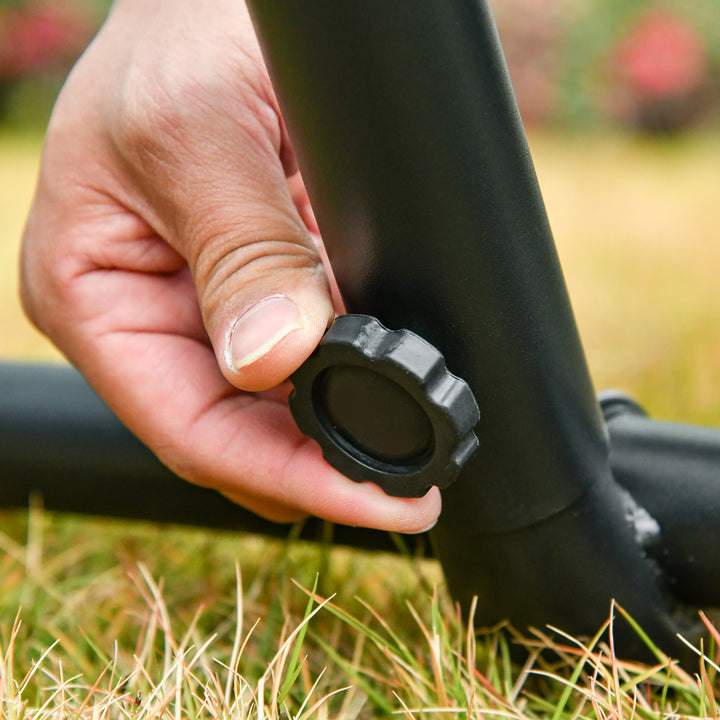 Rede com suporte de aço portátil Altura ajustável de 6 níveis com bolsa de transporte 150 kg 200x150 cm multicolor