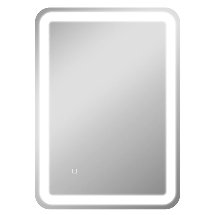 Espelho Casa de banho com Luzes LED 70x50 cm Espelho de Parede Antiembaciamento com 3 Temperaturas de Cor Ajustável e Função de Memória Horizontal e Vertical Prata