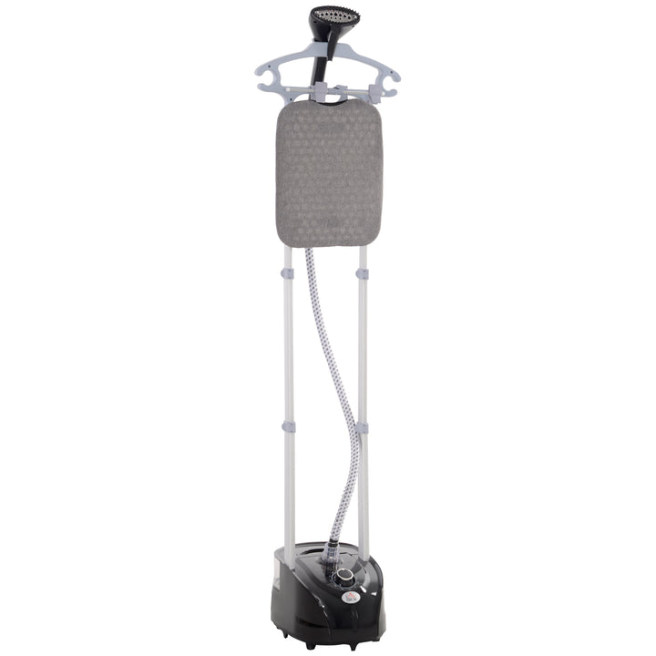 Ferro de Engomar a Vapor para Roupa 1800W Temperatura Ajustável em 11 Níveis Ferro de Engomar Vertical com Barra Dupla Depósito de 2 L Aquecimento em 38s 35x25x47-118,5 cm Preto