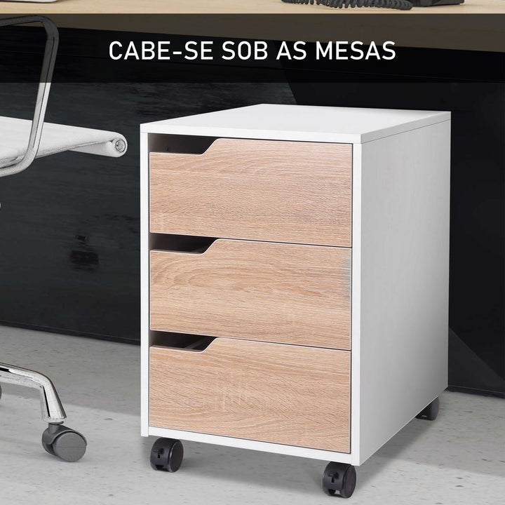 Móvel de arquivos com rodas