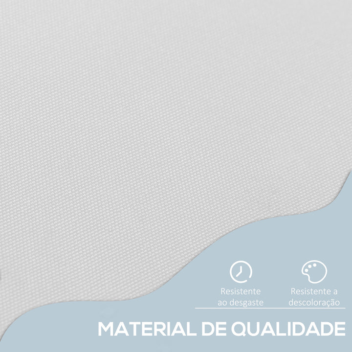 Toldo Manual Retrátil 2x1,5m Toldo Portátil Dobrável de Alumínio com Manivela Altura Ajustável para Jardim Terraço Exterior Branco