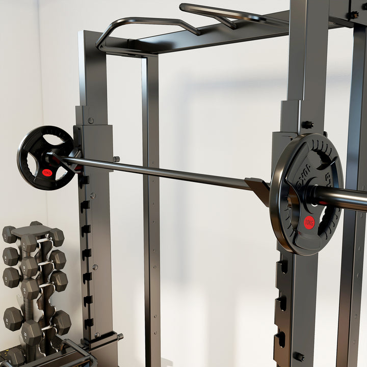 Discos de Pesos com Orifício de Ø50 mm 2 Discos de 10 kg com Anel Interior de Aço e Triplo Aperto para Halteres e Barras Treino Fitness em Casa Ginásio Ø32x4,5 cm Preto