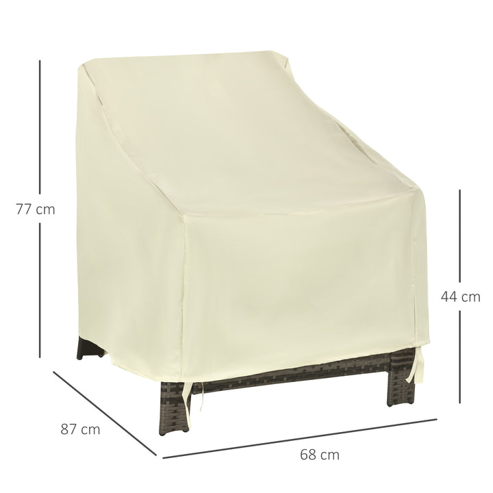 Capa de Proteção para Cadeiras Cobertura de Móveis Cadeira Impermeável Exterior, Jardim Proteção contra Chuva e Sol 68x87x77 cm 600D Oxford Tecido