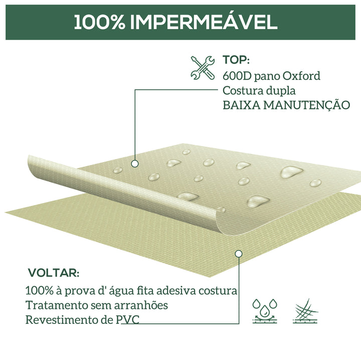 Capa de Proteção para Cadeiras Cobertura de Móveis Cadeira Impermeável Exterior, Jardim Proteção contra Chuva e Sol 68x87x77 cm 600D Oxford Tecido