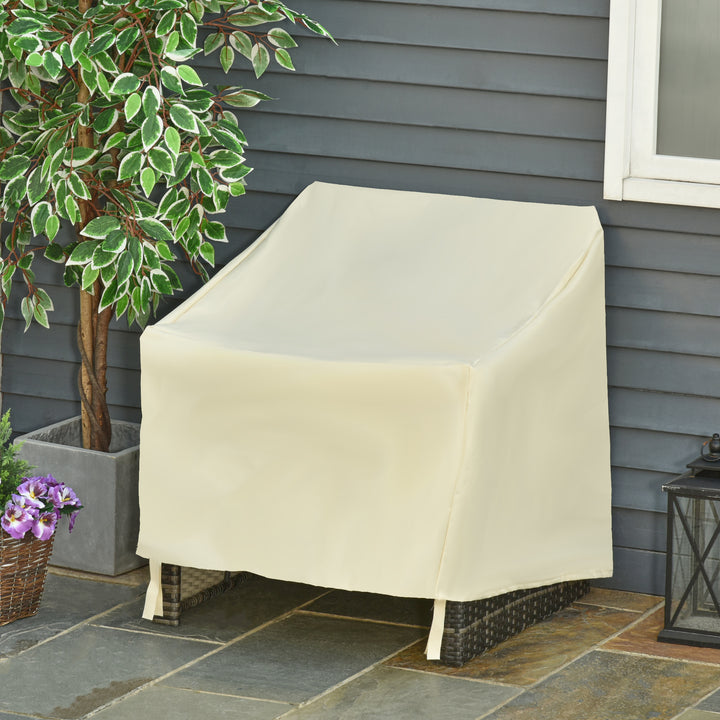 Capa de Proteção para Cadeiras Cobertura de Móveis Cadeira Impermeável Exterior, Jardim Proteção contra Chuva e Sol 68x87x77 cm 600D Oxford Tecido