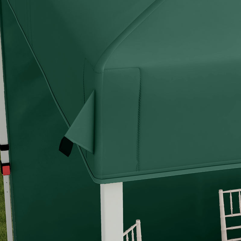 Tenda Dobrável 2,5x2,5 m Altura Ajustável Tenda de Jardim com 1 Parede Lateral Teto com Ventilação e Bolsa de Transporte para Acampamento Festas Verde