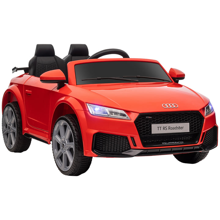 Carro elétrico infantil Audi TT RS acima de 3 anos Bateria 6V Carga 30 kg Vermelho 103x63x44cm