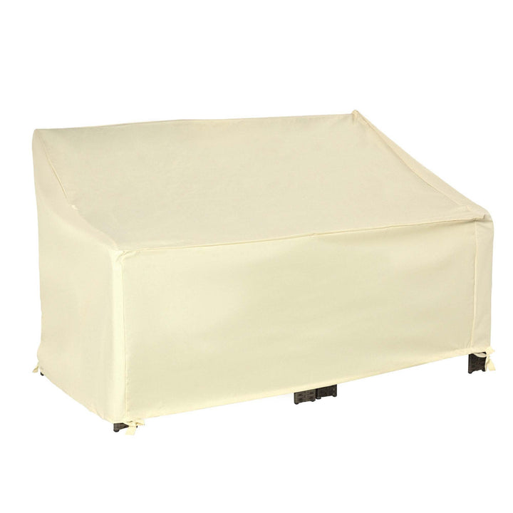 Capa Protetora para Baloiço 2 Lugares Capa Protetora de Móveis Impermeável Exterior Jardim Proteção contra Chuva e Sol 140x84x56/94cm Creme