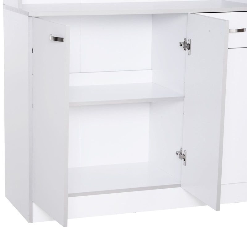 Armário de Cozinha com Prateleira Ajustável para Microondas 101x39x180 Branco