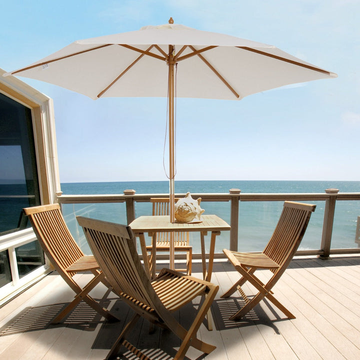 Parasol Pátio Terraço Jardim Diâmetro 250x225 cm Cor Creme