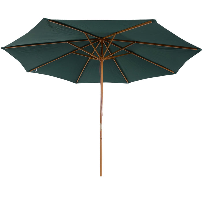 Guarda-sol Verde Madeira Terraço Praia Jardim Piscina Camping F300x250 cm