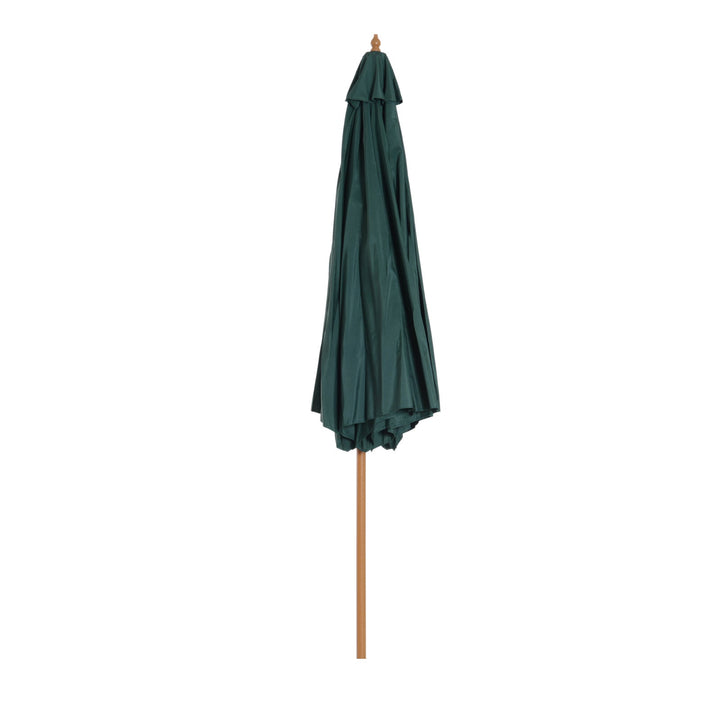 Guarda-sol Verde Madeira Terraço Praia Jardim Piscina Camping F300x250 cm
