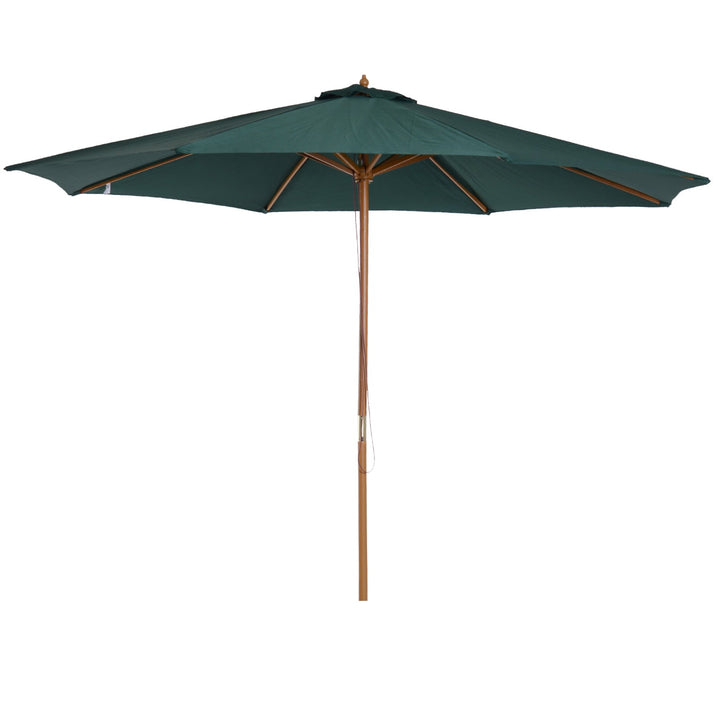Guarda-sol Verde Madeira Terraço Praia Jardim Piscina Camping F300x250 cm