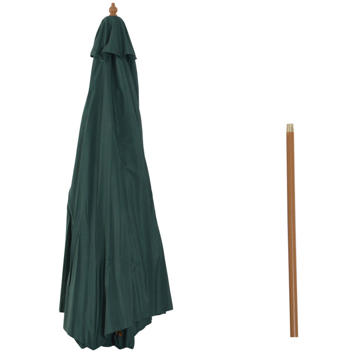 Guarda-sol Verde Madeira Terraço Praia Jardim Piscina Camping F300x250 cm