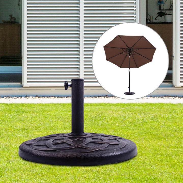 Base de Guarda-Sol Tipo Pé – Cor Bronze – Material Resina – F 57 x 35 cm