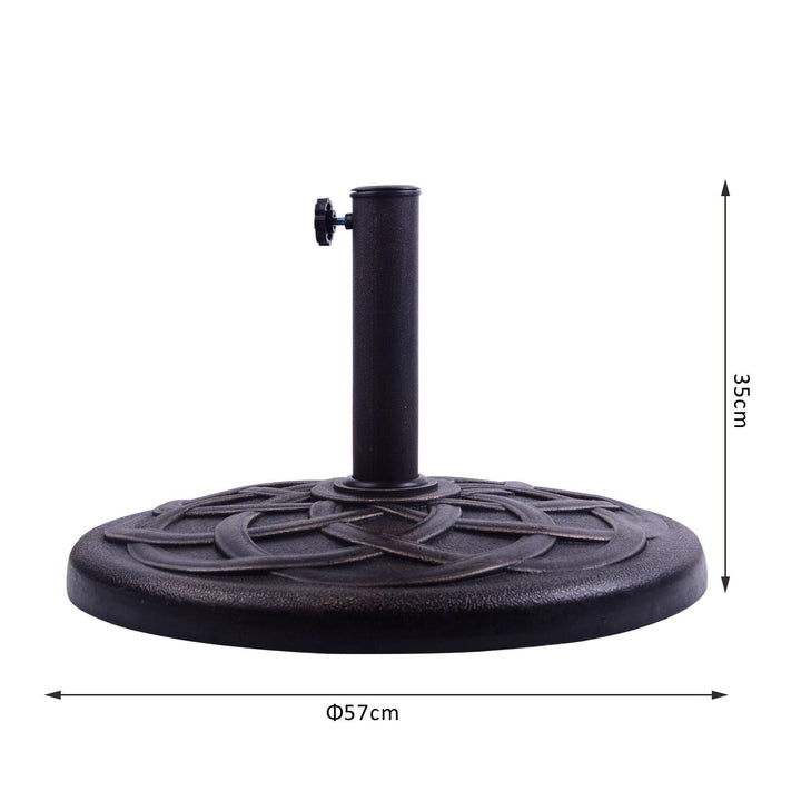 Base de Guarda-Sol Tipo Pé – Cor Bronze – Material Resina – F 57 x 35 cm