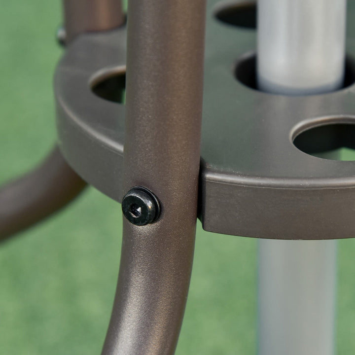 Conjunto de Móveis para Jardim ou Terraço Inclui 1 Mesa + 4 Cadeiras + 1 guarda-sol- Cor: Creme