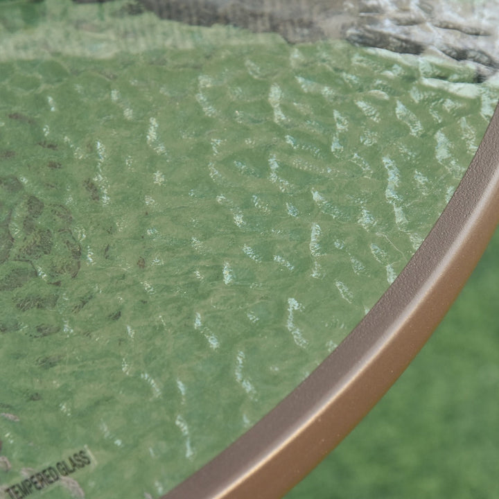 Conjunto de Móveis para Jardim ou Terraço Inclui 1 Mesa + 4 Cadeiras + 1 guarda-sol- Cor: Creme
