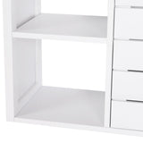 Armário de Banheiro Baixo com Prateleiras e Armário com Porta 60x30x54 cm Branco