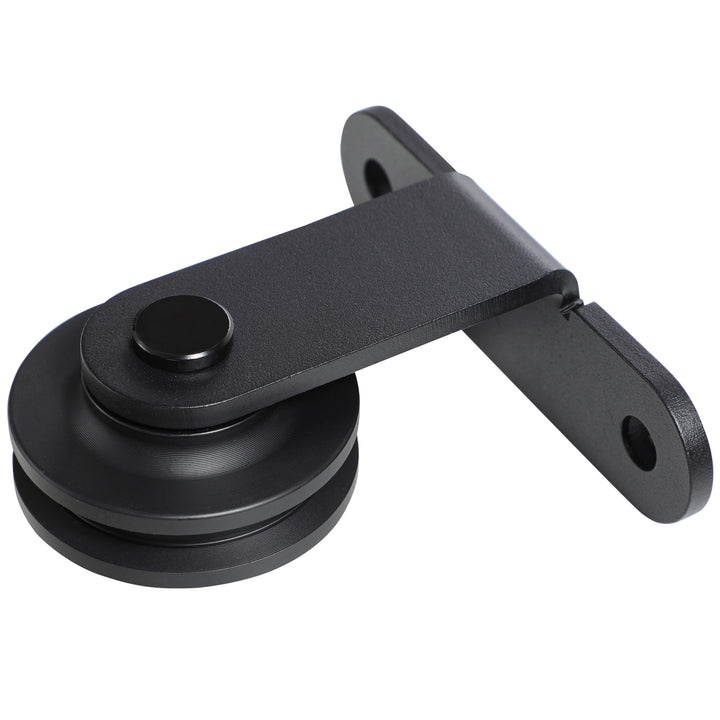 Ferragem para Porta de Correr 200cm Kit de Acessórios para Porta Corredeira com 2 Trilhos de Aço de Carbono Carga Máxima 100kg 200x40x0,6cm Preto