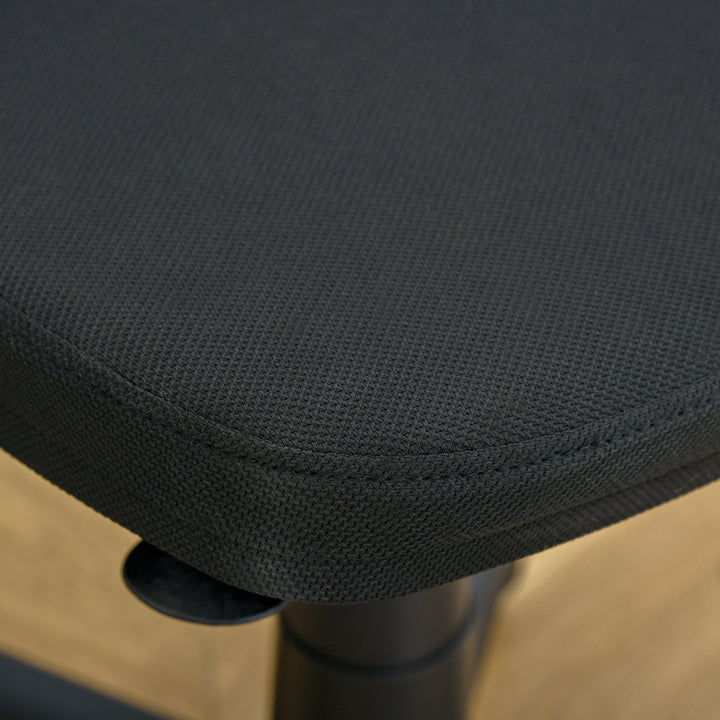 Cadeira de Escritório Ergonómica de Malha Cadeira de Escritório Giratória 360° com Altura Ajustável Suporte Lombar Respirável e Rodas 43x48x77,5-89,5cm Preto