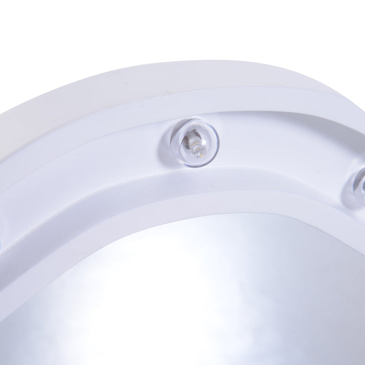 Espelho de Maquilhagem com Luz LED Dobrável Espelho Triplo de Mesa Presente Original para Mulher, 73x53,5x4,5cm