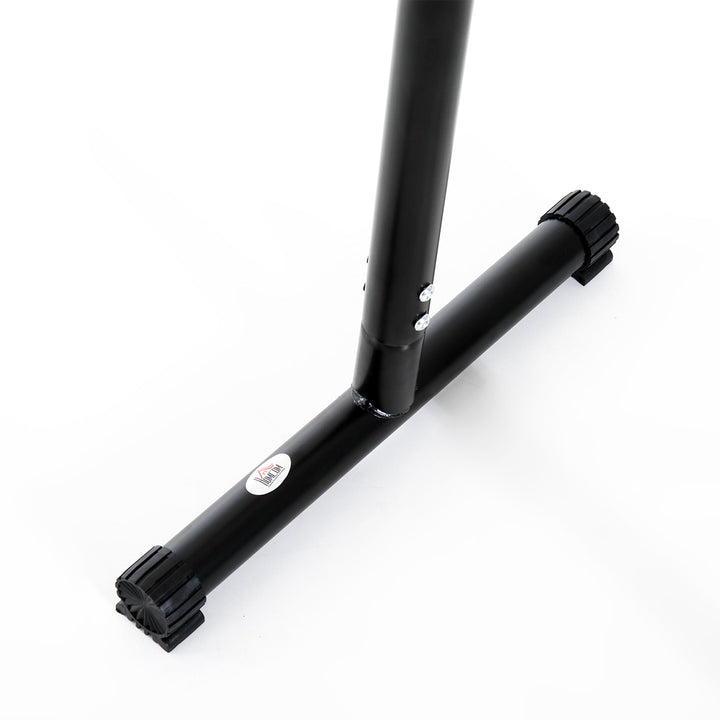 Suporte de treino de barras paralelas para flexões inclinadas construção muscular Calistênicos 63x41x73 cm Preto