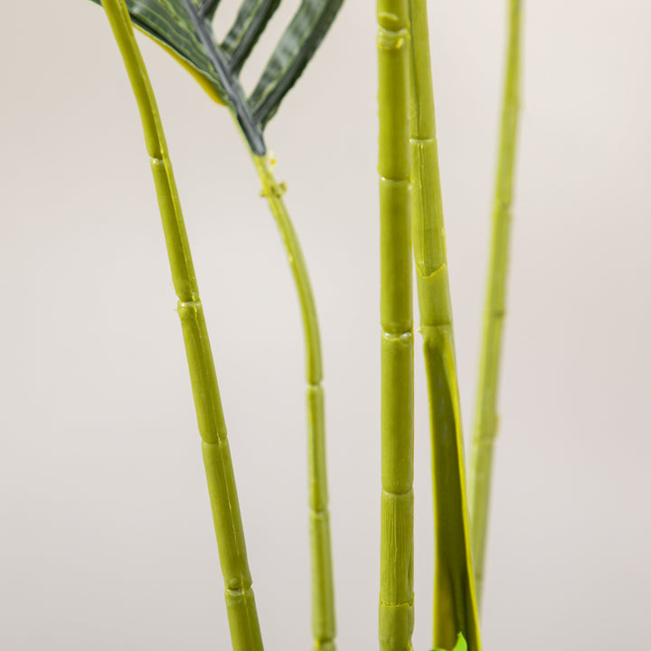 Palmeira Areca Artificial 170cm Planta Artificial com 11 Folhas Realistas e Vaso de Plástico Decoração para Interior e Exterior para Sala de Estar Escritório Ø15x170 cm Verde