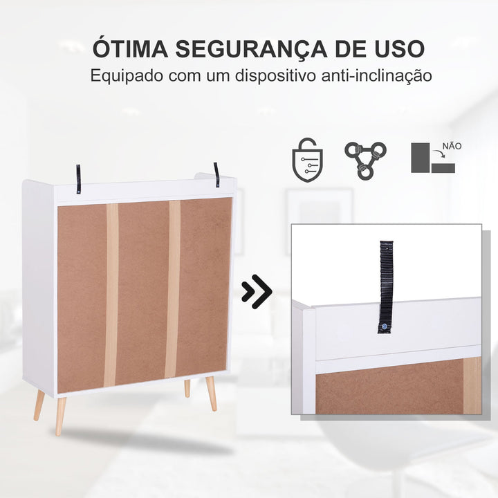 Armário Branco Móveis multiuso para cozinha sala de jantar sala de estar e casa de banho 80x29,5x96cm
