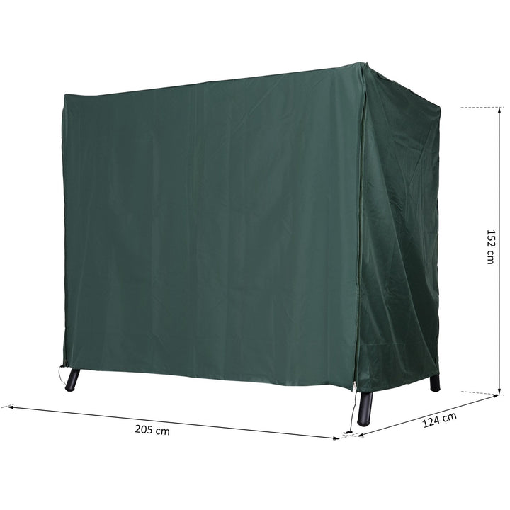 Cobertura do balanço Jardim com zíper Coberta para móveis de exterior 205x124x164cm