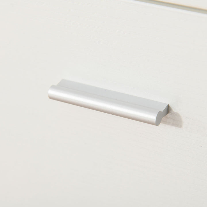 Mesa de canto para computador Mesa em formato de L com 3 gavetas Mesa moderna para escritório 143,5x143,5x76 cm Branco