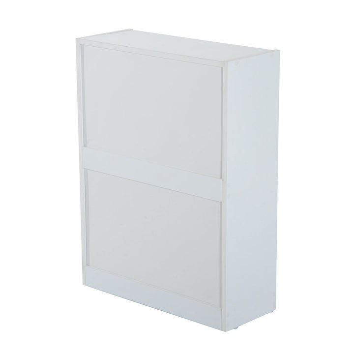 Sapateira de Madeira Armário, Sapateira 2 Portas com dobradiças para Entrada, Corredor, Quarto, Sala de Estar 60x24x80 cm Branco