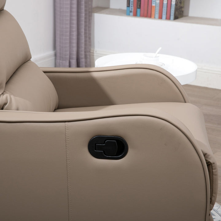 Poltrona Relax com reclinação manual até 160 ° com apoio para os pés retrátil Esponja de densidade estofada em PU 65x89x100cm