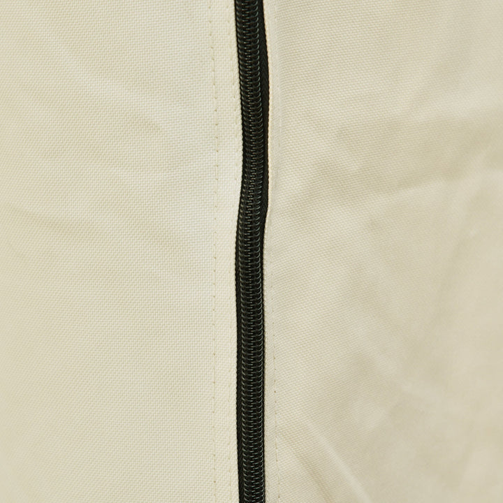 Capa Protetora de Chapéu de Sol Ø56x220 cm Capa para Chapéu de Sol Resistente para Jardim com Zíper Tecido Oxford Bege