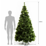 Árvore de Natal 210cm Artificial de Pinho com Suporte Metálico 505 Ramas