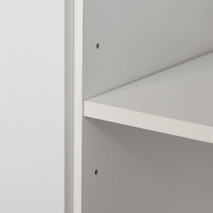 Armário de Armazenamento de Cozinha Armário Alto com 3 Gavetas 3 Portas e Prateleiras Interiores Ajustáveis móvel Auxiliar para Sala de Jantar Sala de Estar 80x39,5x183,5cm Branco