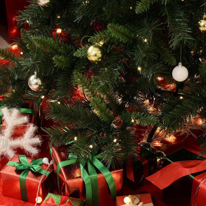 Árvore de Natal Artificial Árvore 180 cm com Suporte 745 ramas 200 Luzes LED