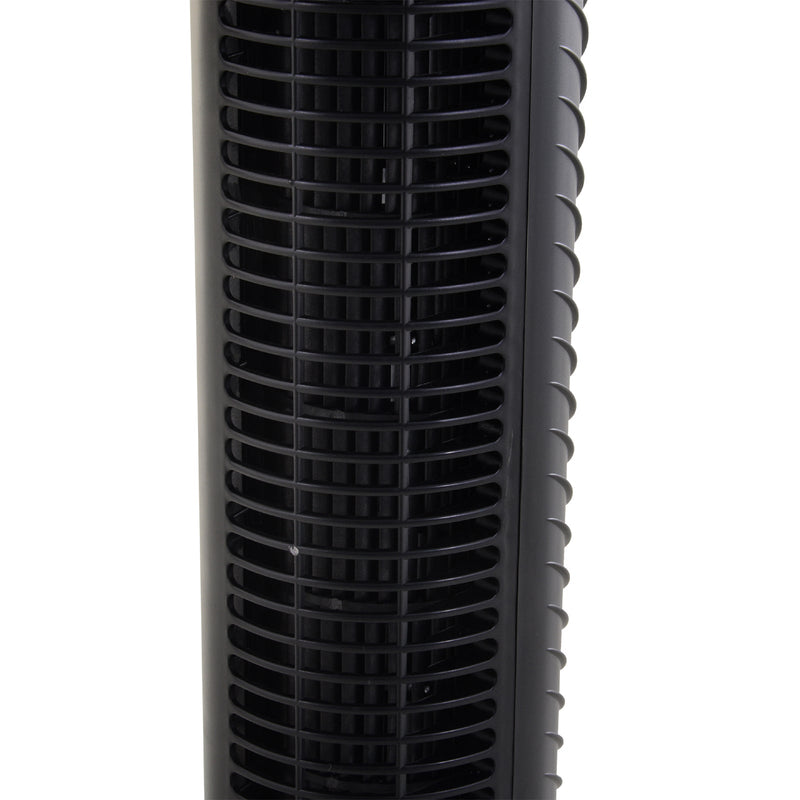 Ventilador de torre com controle remoto 3 níveis de temporizador de velocidade de ejeção de ar até 7,5h 18x78,5cm Preto