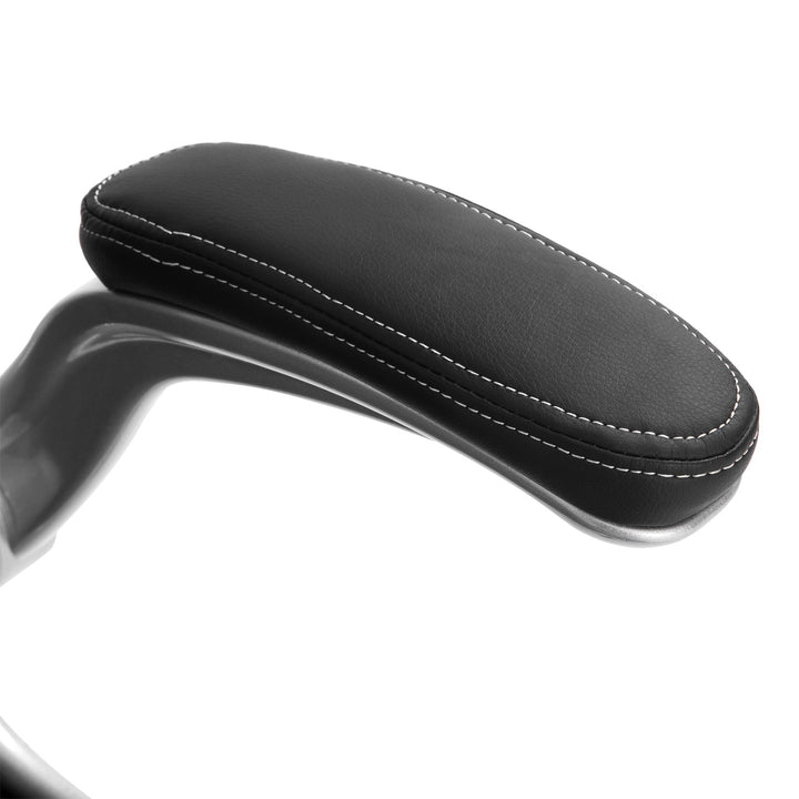 Cadeira de Escritório ergonómica Altura ajustável Com 5 rodas 65x69x(112-122) cm Preto e cinza